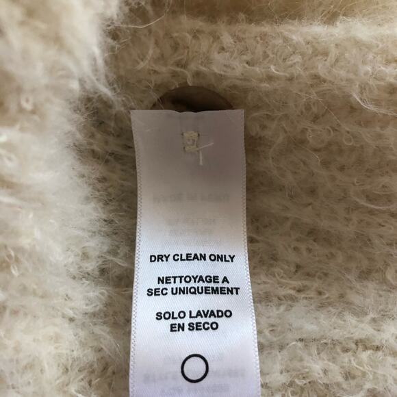 Frame Denim Lounge Cardi in Off White Alpaca Large NWT - Picture 11 of 14